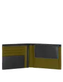 Piquadro PQ-RY Men's wallet in recycled with coin pocket military green