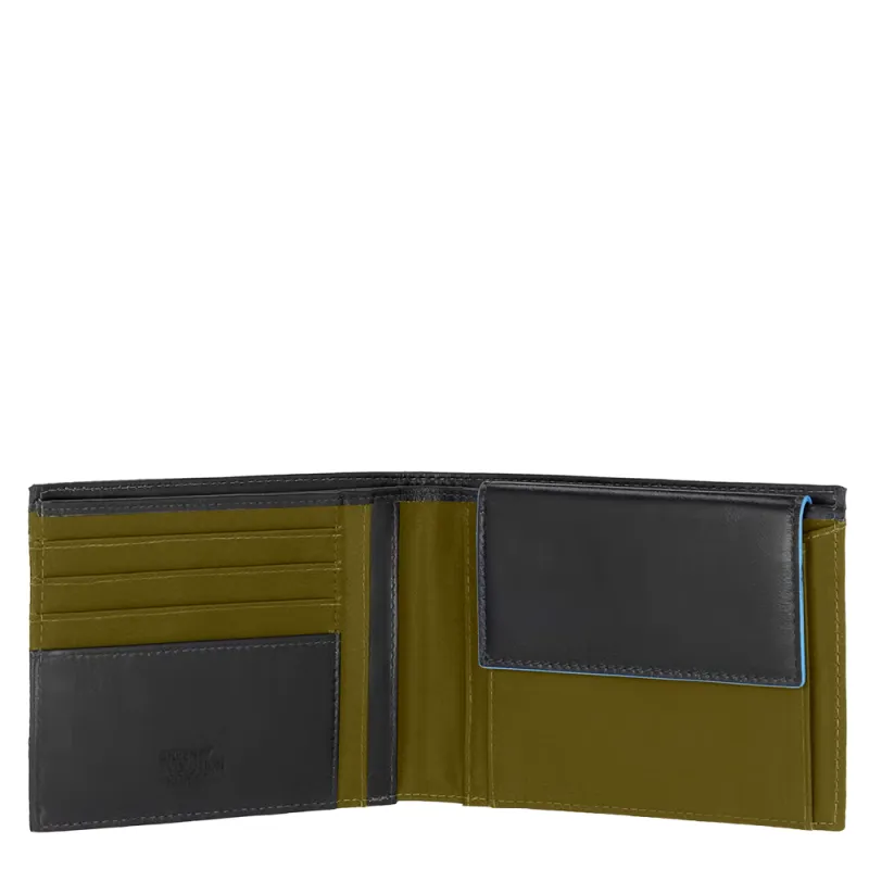 Piquadro PQ-RY Men's wallet in recycled with coin pocket...