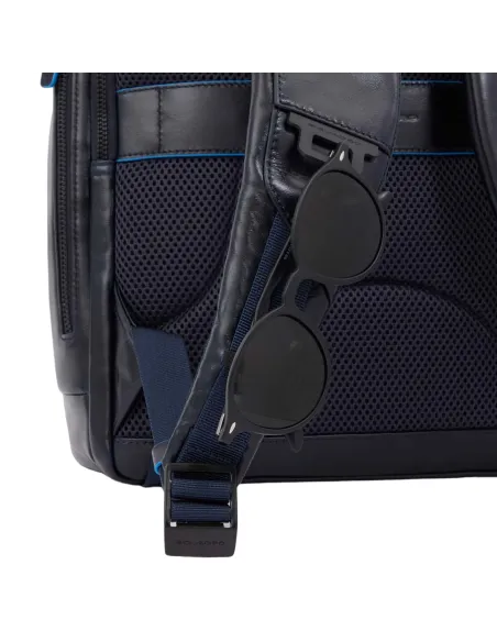 Piquadro Blue Square Revamp Laptop-Rucksack mit iPad®-Fach und Diebstahlsicherung, blau