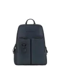 Piquadro Harper Leather PC Backpack, blue