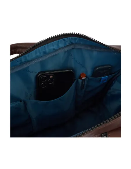 Cartella in pelle Piquadro Harper blu