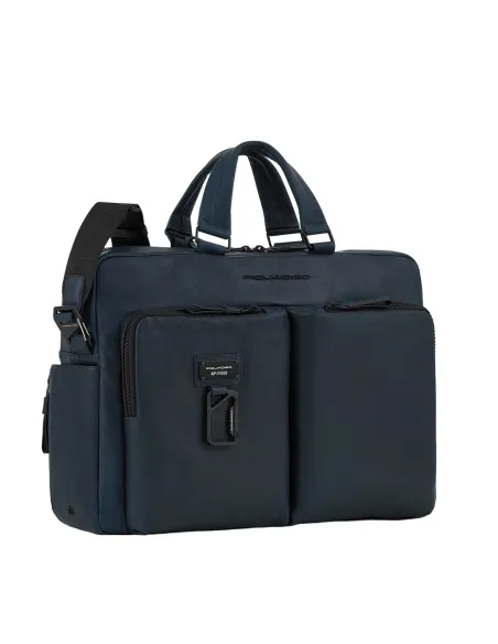 Cartella in pelle Piquadro Harper blu
