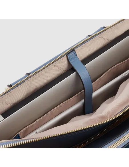 Borsa donna due manici in pelle Piquadro Circle con porta pc