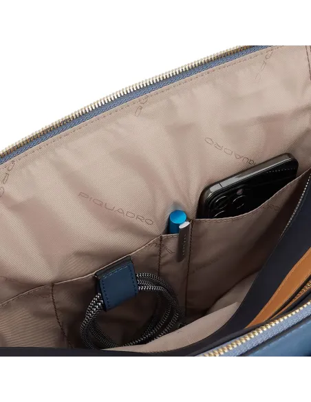 Women's computer and iPad® bag with three compartments violet