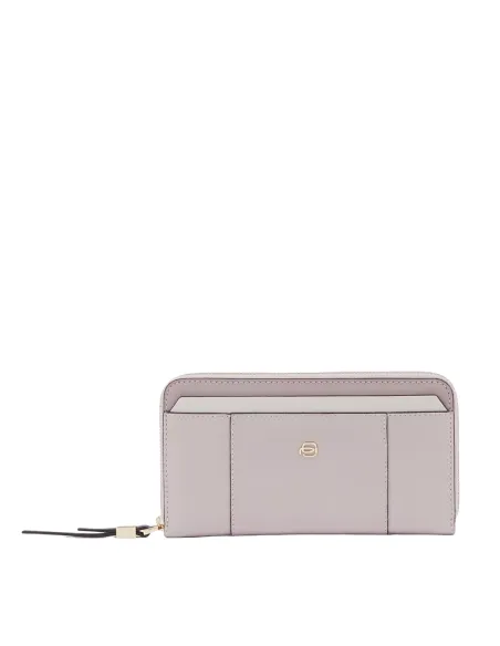 Zip-around women's wallet with card slots Circle, light violet