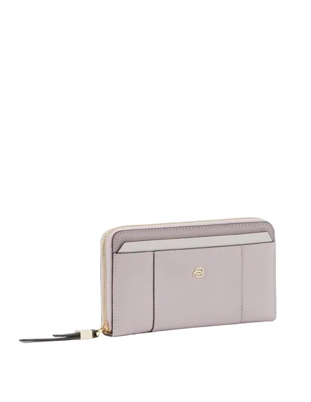 Portafogli donna in pelle con cerniera Piquadro Circle