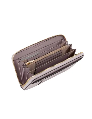 Zip-around women's wallet with card...