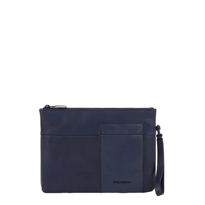 Piquadro Finn Men's clutch with iPad® compartment, blue