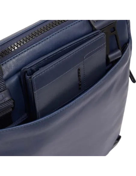 Piquadro Finn iPad® crossbody bag, blue