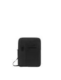 Borsello in pelle Piquadro Finn con tasca porta iPad® nero
