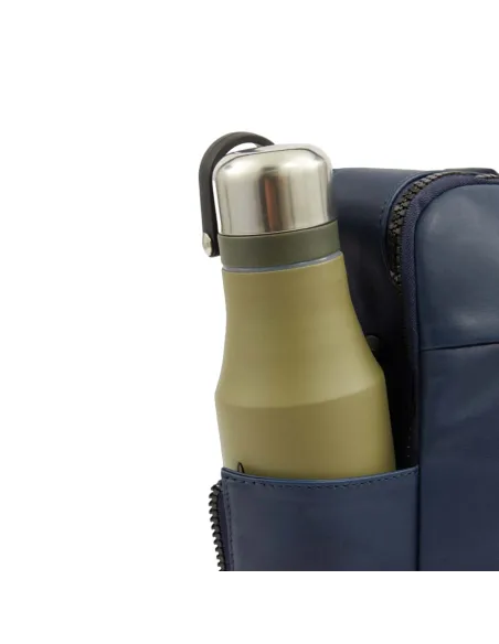 Laptop 14" briefcase with iPad® compartment Piquadro Finn, blue