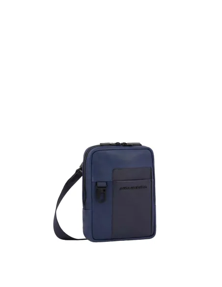 Borsello in pelle Piquadro Finn porta iPad®mini blu