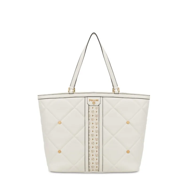 Shopping trapuntata Pollini avorio