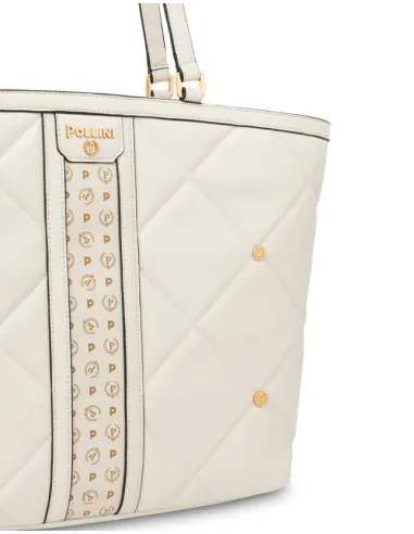 Shopping trapuntata Pollini avorio