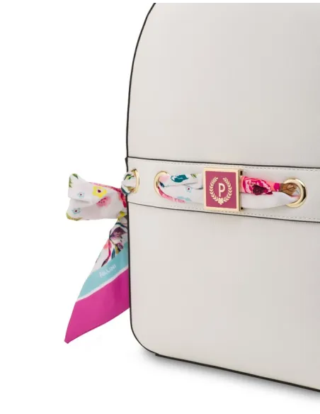 Pollini women's backpack with two compartments, white