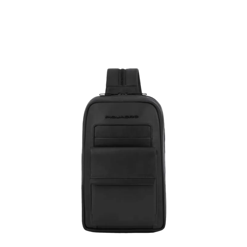 Umhängetasche mit iPad®mini-Fach Piquadro Finn, schwarz