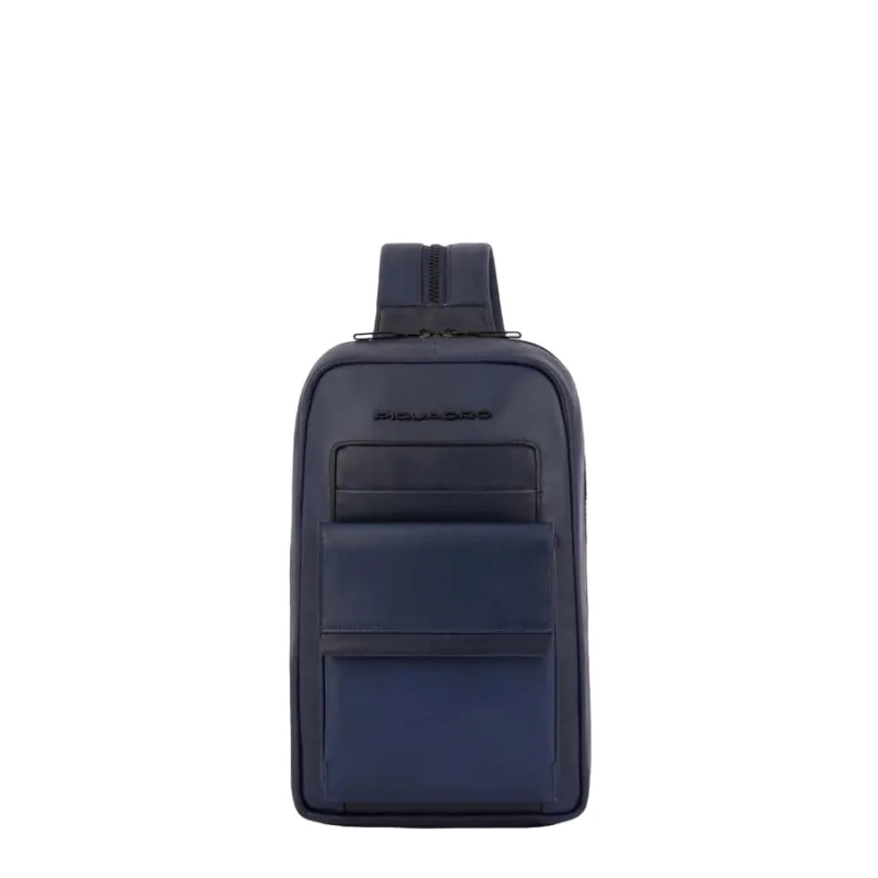 Umhängetasche mit iPad®mini-Fach Piquadro Finn, blau