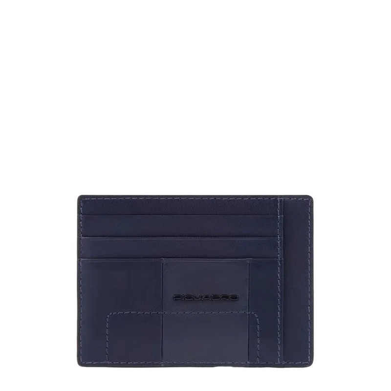 Piquadro Finn Pocket credit card pouch, blue
