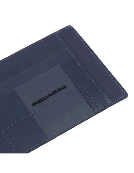 Kartenetui im Taschenformat Piquadro Finn, blau