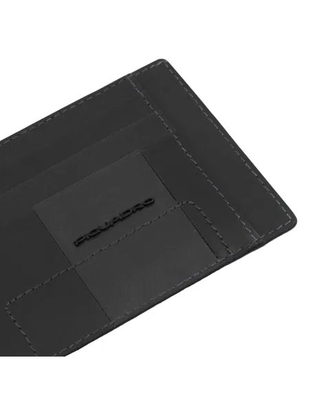 Porta carte di credito con protezione anti-frode Piquadro Finn nero