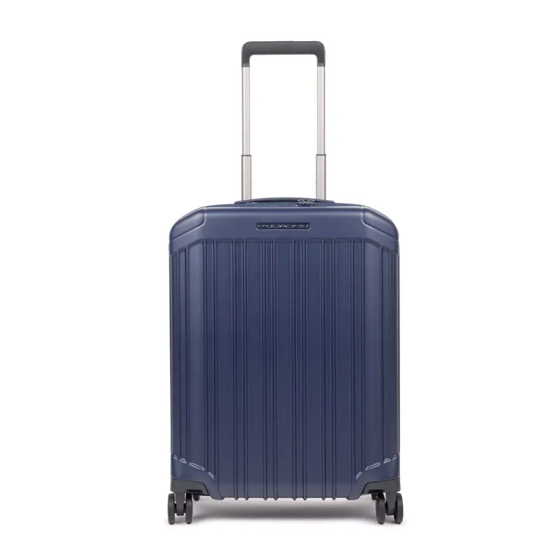 Piquadro PQ-Light ultra slim hardside spinner, matt blue