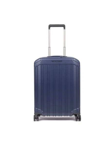 Piquadro PQ-Light ultra slim hardside spinner, matt blue
