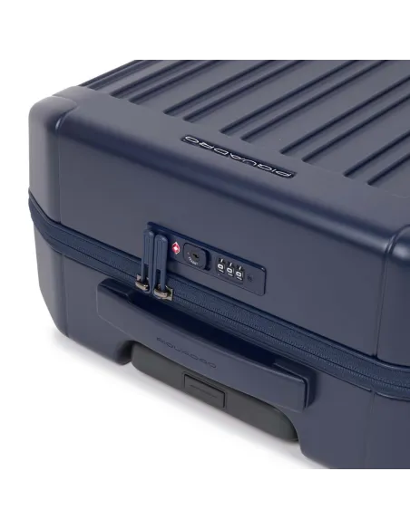 Piquadro PQ-Light Trolley-Kabine Polycarbonat, mattblau