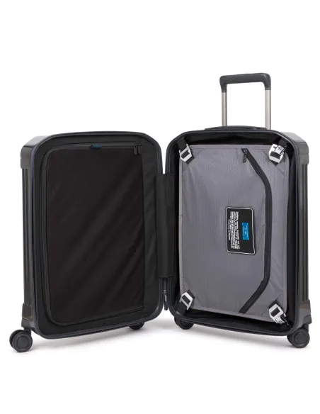 Piquadro PQ-Light ultra slim hardside spinner, glossy black