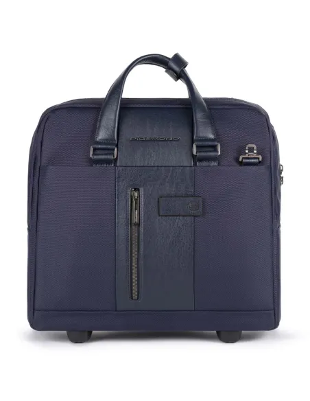 Cartella con ruote porta computer Piquadro Brief2 blu