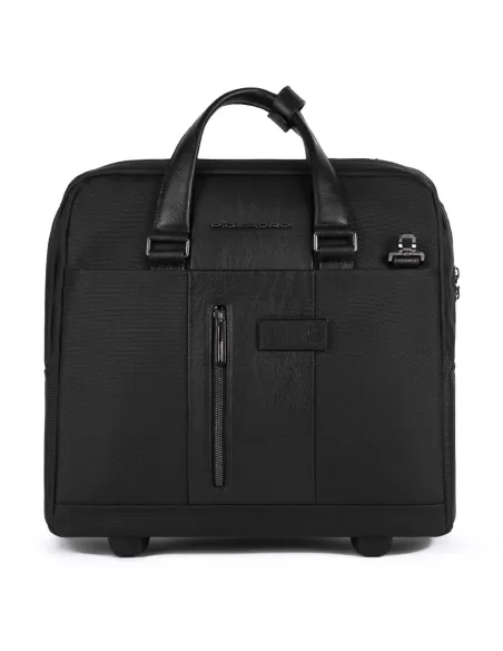 Cartella con ruote porta computer Piquadro Brief2 nera