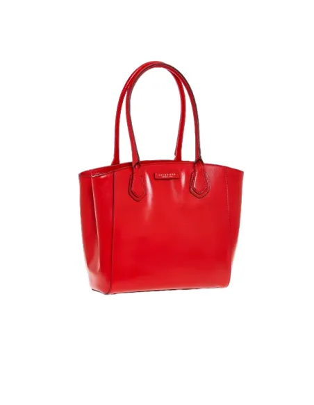 The Bridge Costanza leather shopping bag, red