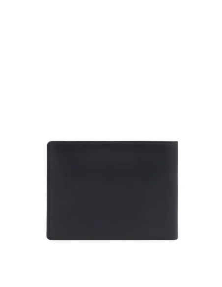 Piquadro Finn Men's wallet with flip up ID window, coin pocket and credit card slots, black