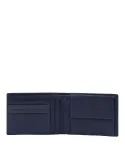 Piquadro Finn Men's wallet with coin pocket and RFID anti-fraud protection, blue