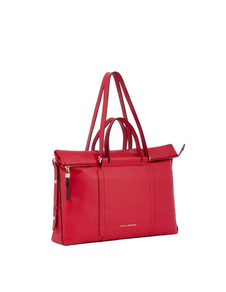 Laptoptasche Damen mit Anti-Stoss Schutz Piquadro Circle, rot