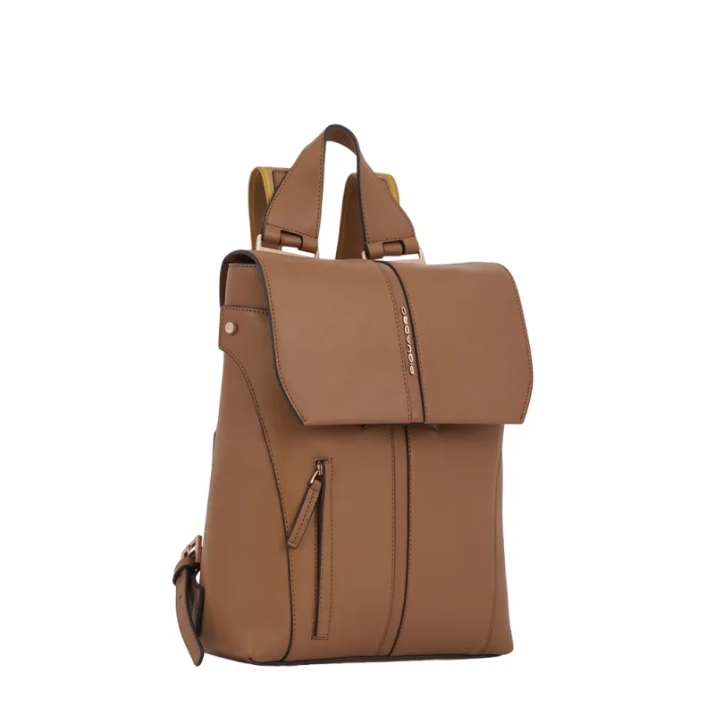 Zainetto donna in pelle porta iPad® Piquadro Ray marrone 2