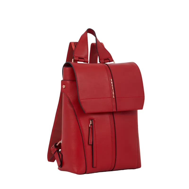 Zainetto donna in pelle porta iPad® Piquadro Ray rosso 2