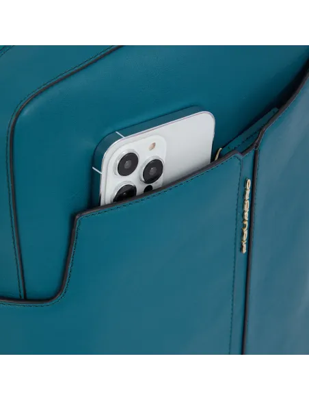 Zaino donna medio in pelle porta pc da 15,6 Piquadro Ray cuoio