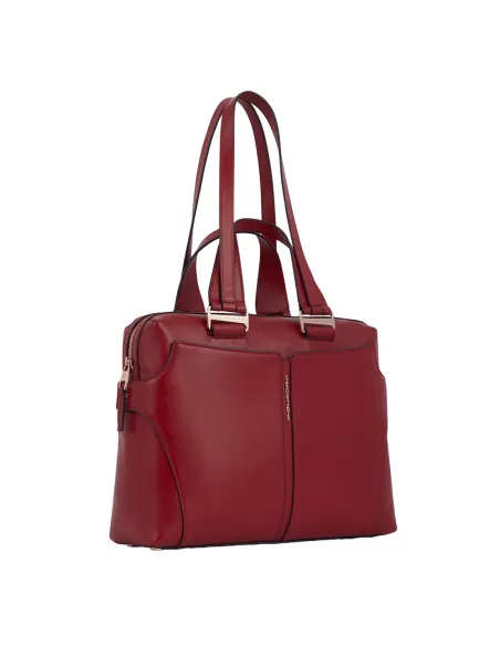 Damen Laptoptasche mit iPad®-Fach Piquadro Ray, rot