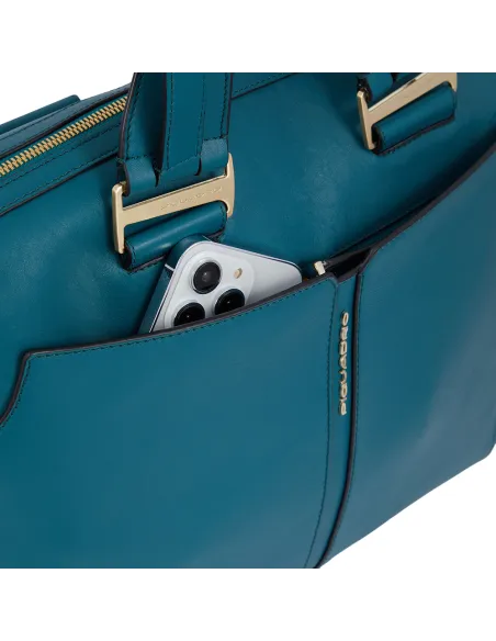 Damen Laptoptasche mit iPad®-Fach Piquadro Ray, rot