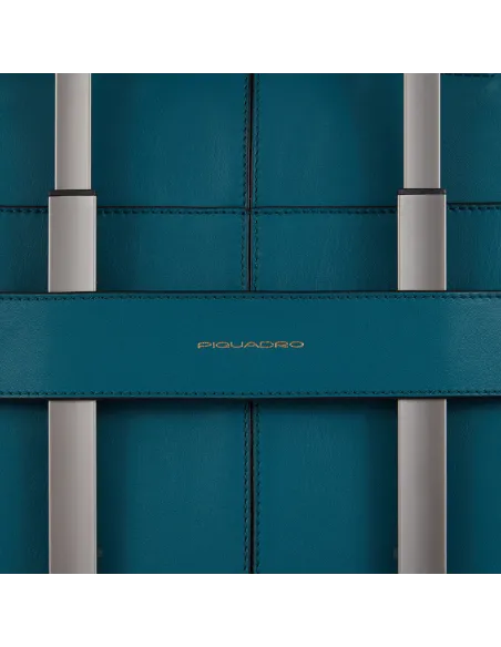 Borsa donna in pelle porta computer Piquadro Ray rossa