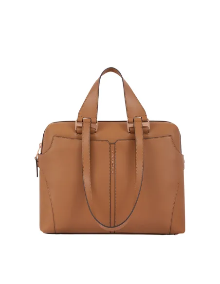 Borsa donna in pelle porta copmputer Piquadro Ray marrone