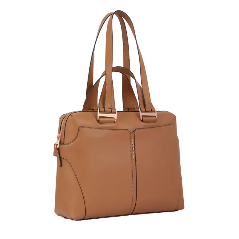 Damen Laptoptasche mit iPad®-Fach Piquadro Ray, braun 2