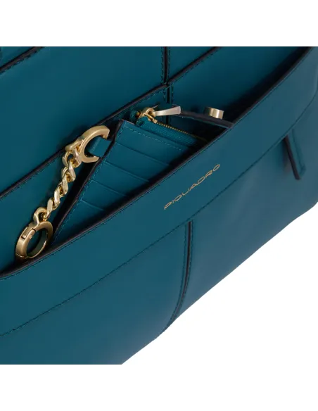 Borsa donna in pelle porta copmputer Piquadro Ray ottanio