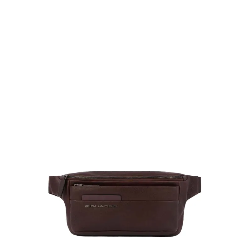 Leder-Gürteltasche Piquadro Paavo, Dunkelbraun
