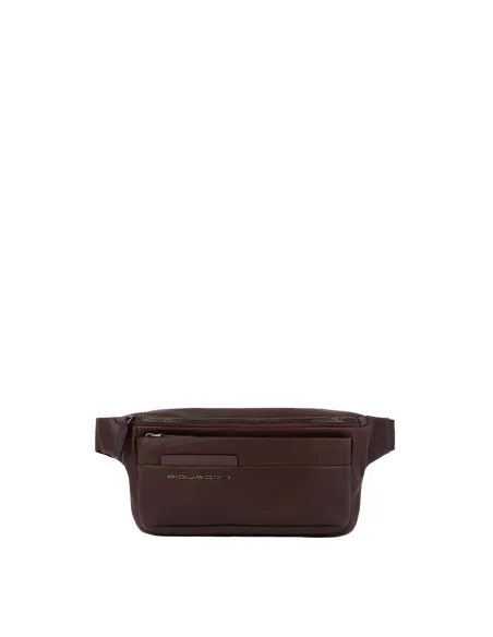 Leder-Gürteltasche Piquadro Paavo, Dunkelbraun
