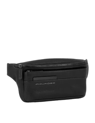 Piquadro Paavo leather Bum bag, black