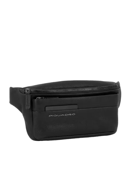 Piquadro Paavo leather Bum bag, black