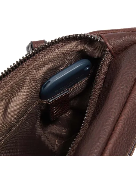 Leder-Gürteltasche Piquadro Paavo, schwarz