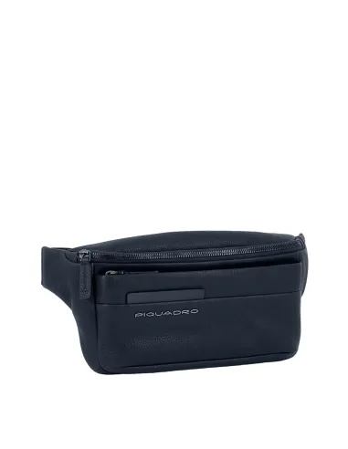 Piquadro Paavo leather Bum bag, blue