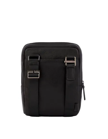 Leder-Umhängetasche mit iPad®mini-Fach Piquadro Ray, schwarz
